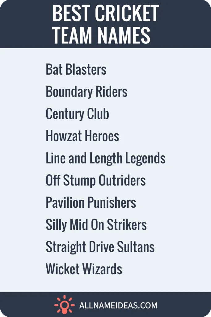 best cricket team names pinterest