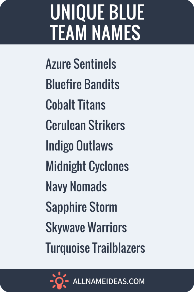 best blue team names pinterest